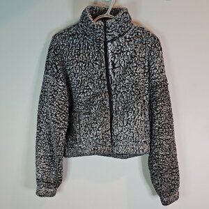 Garage small Charcoal zip up Teddy Jacket